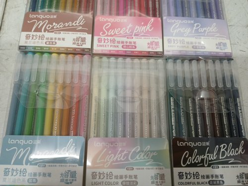 9PK Languo Fine Point 0.5mm Quick-Drying Ink gel pens - 81 pens total - Multi Colour image 3