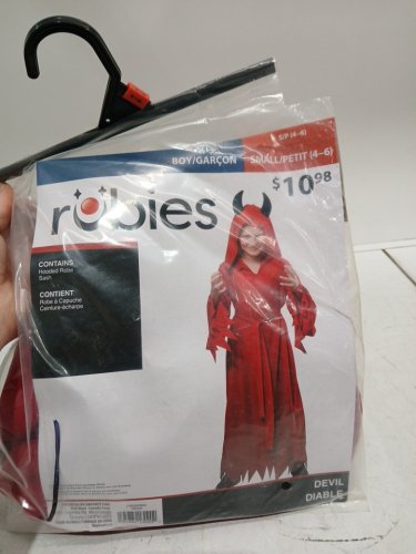 2PC RUBIES KIDS DEVIL COSTUME - SMALL (4-6) - RED (STYLE: DEVIL) image 2