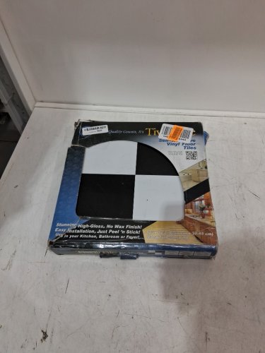 45PK TIVOLITILE SELF-ADHESIVE PEEL & STICK VINYL FLOORING TILES - 12" X 12" - Black/white (MODEL: FTVso10345) image 2