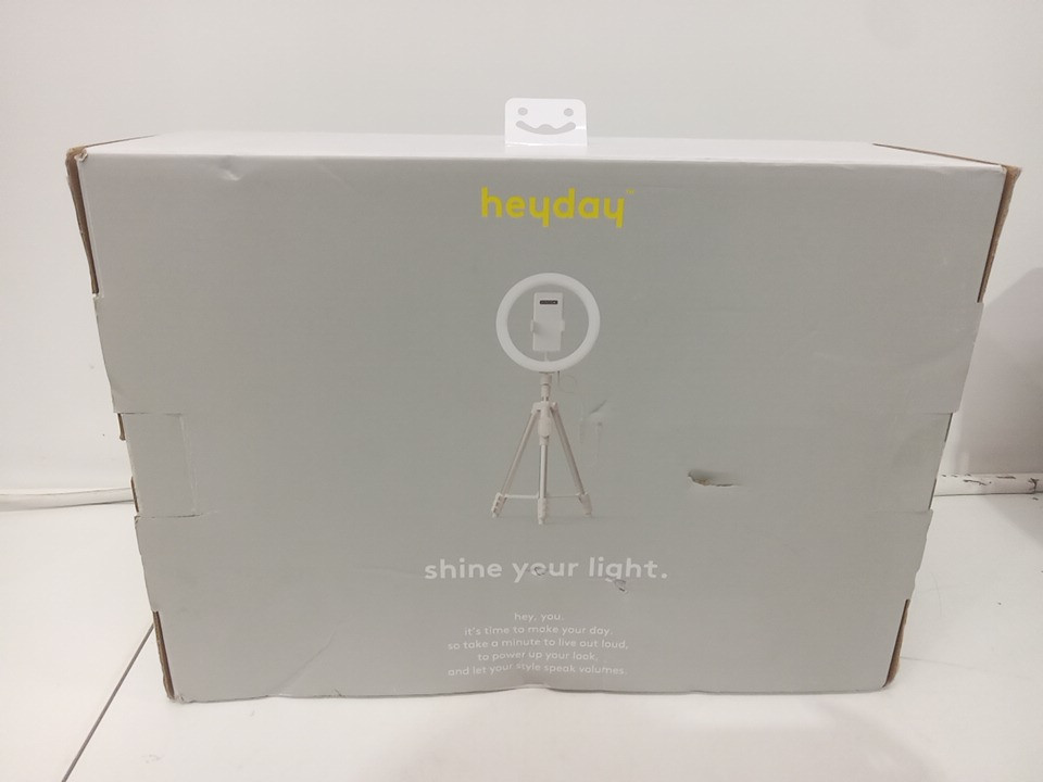 HEYDAY RING LIGHT with adjustable tripod & Bluetooth remote  - 10" diameter - white image 3