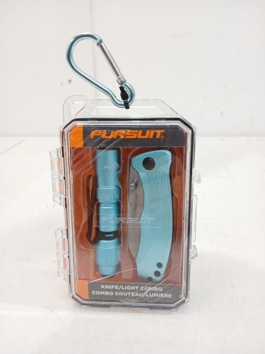 2PC BPS Pursuit Knife and Light Combo with Case - Blue image 2