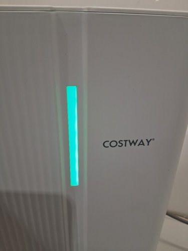 costway dehumidifier with manual drainage of continuous drainage and 3 modes - covers up to 5000 sq-feet - 74 pints a day - white (model:es10541us-wh) image 2