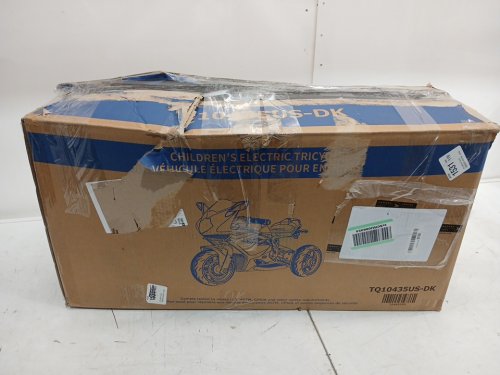 OLAKIDS Children's Electric Tricycle Motorcycle with Forward & Reverse Switch, Headlight, Wheel Lights, Horn, Music, and USB Port - 66LBS CAP - 6V - 15.5" x 31.1" x 20.5" - Black/White (Model: TQ10435US-DK/NEL-R1888GS) image 6