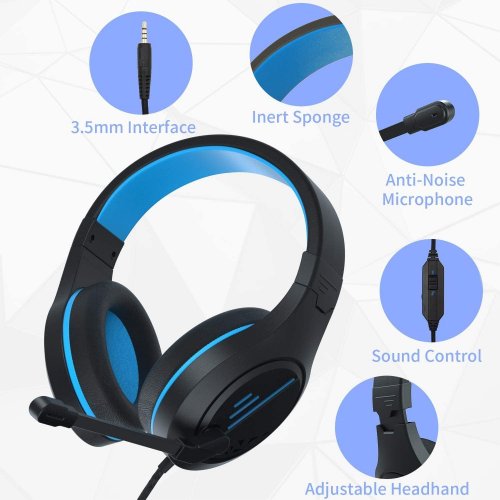 COLUSI Pro+ Wired Gaming Headphones - Blue (Model: CLS100) image 2