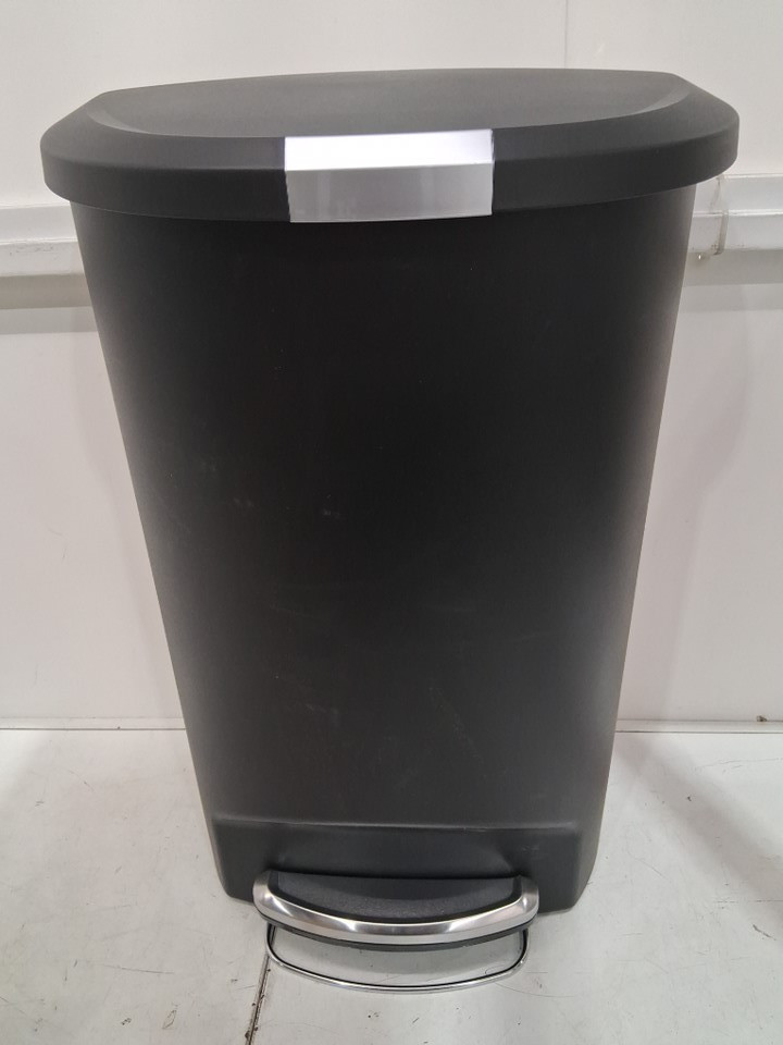 simplehuman sem-round step can kitchen garbage bin - 50l - black (model: CW1355) image 2