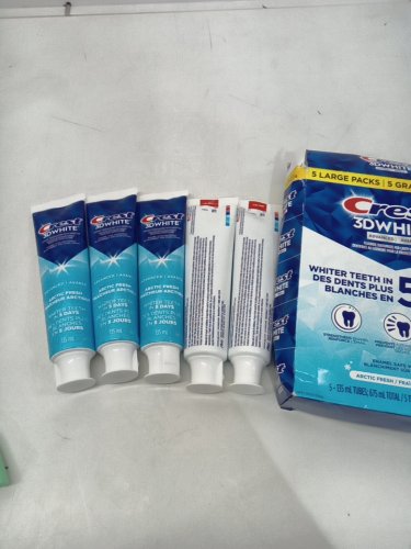 5PK Crest 3D White Advanced Teeth Whitening Toothpaste - Arctic Fresh - 135ML EACH (model: 1746658) image 2