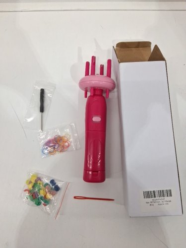 kid's viberay Automatic electric Hair twisting Braider Machine with hair ties and beads - pink image 2