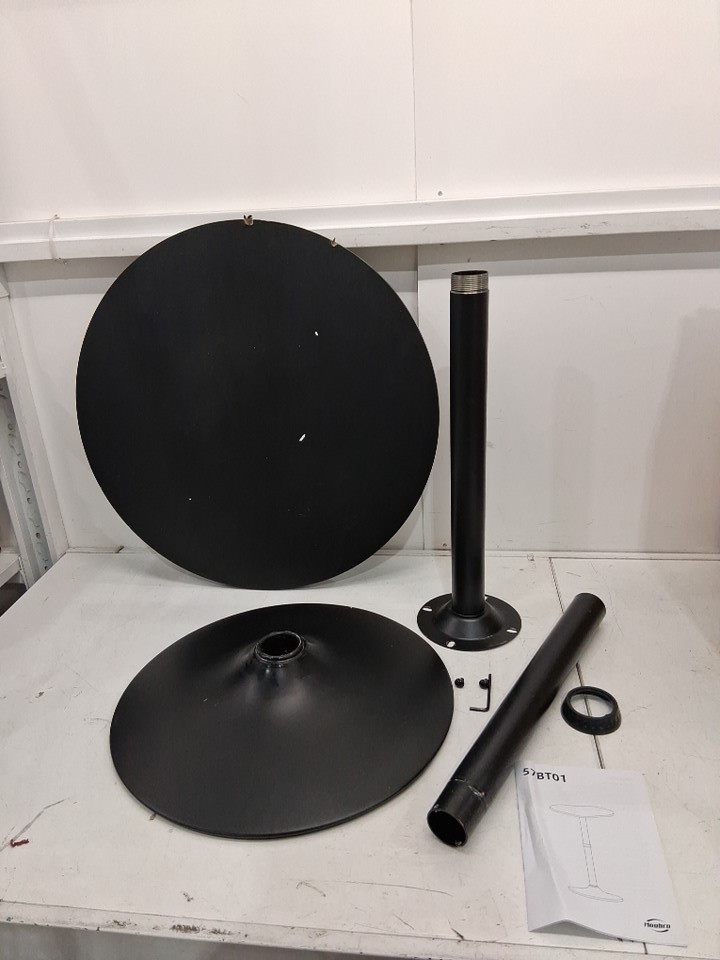 HOOBRO Round Bar/cocktail Table with non-slip base - 35" - Black (model: BB57BT01) image 3