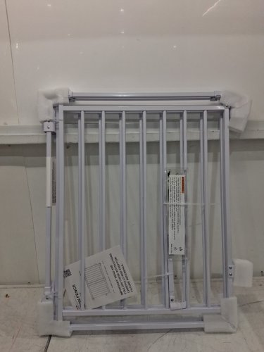 FUZZYNEST EXTRA-WIDE WALK THRU BABY GATE FOR STAIRS WITH AUTO CLOSE - 26.4" - 43" X 29" - WHITE (MODEL: SH21.002G) image 3
