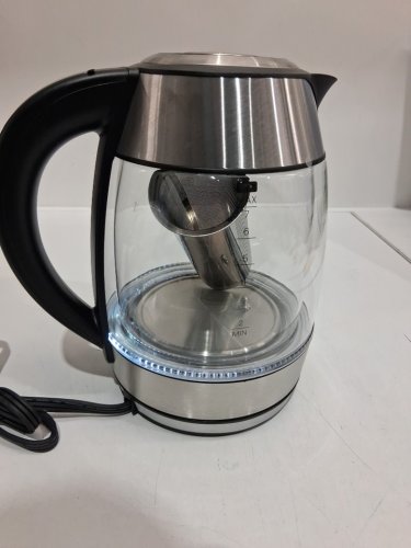 CHEFMAN DUAL-GLASS COOL TOUCH DIGITAL KETTLE WITH TEA INFUSER - 1500W - 1.7L - STAINLESS STEEL/BLACK (MODEL: RJ11-17-CTI-DG/1992747) image 3