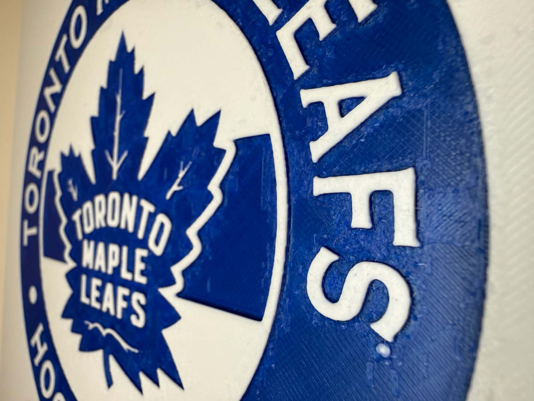 8"x8" 3D Printed - Toronto Maple Leafs - NHL - Textured Photo image 3