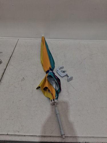RIO BRANDS WAVE BEACH CLAMP-ON BEACH UMBRELLA - 4FT - UPF 50+ - MULTI COLOR (MODEL: UB44-775-1) image 3