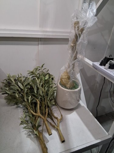 REALEAD ARTIFICIAL FAUX POTTED OLIVE TREE WITH BRANCHES AND FRUITS - 5FT (MODEL: REJTGLSXP-5FT) image 3
