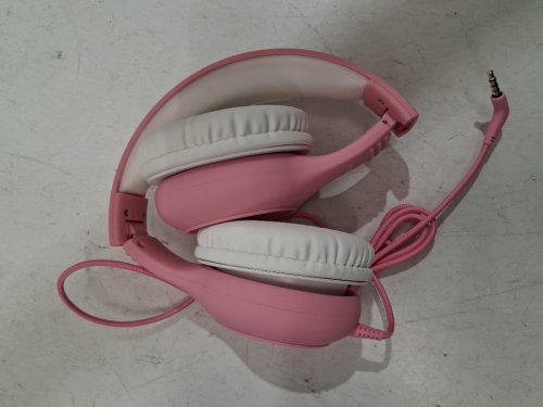 kid's mpow wired headphones - pink/white (model: bh297b) image 2