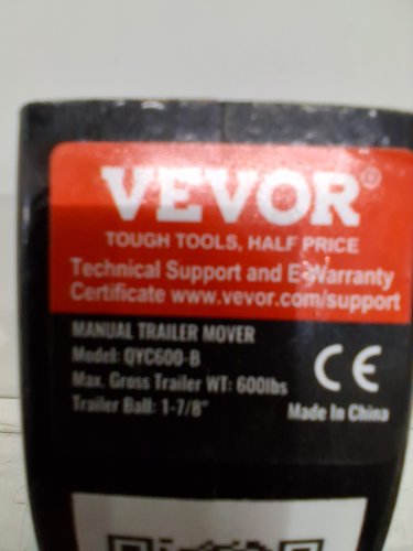 VEVOR Trailer Dolly  WITH  Adjustable Height, 600lb MAX - 1-7/8 " - BLACK (MODEL: QYC600-B) image 5