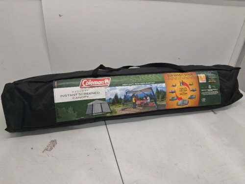 COLEMAN SCREENED CANOPY TENT WITH INSTANT SETUP - 11FT x 11FT - BACK HOME SCREENHOUSE SETS UP IN 60 SECONDS - GREY (Model: 2000036712) image 2