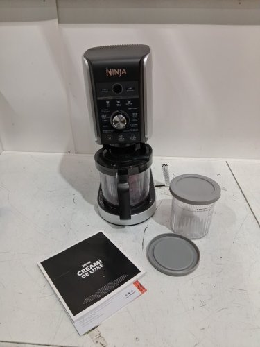 NINJA CREAMI DELUXE 11-IN-1 DIGITAL FROZEN TREAT MAKER - MAKES 24OZ PINTS - SILVER (MODEL: NC501C) image 4