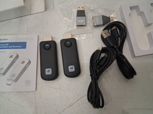 welusopu 1080p Wireless HDMI Transmitter and Receiver Kit - 2.4G+5.8G Long Range Extender - black (model: a8) image 3