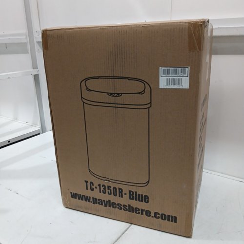 OVAL AUTOMATIC TOUCH FREE GARBAGE TRASH CAN - 13 GALLON - blue (model: tc-1350r-blue) image 2