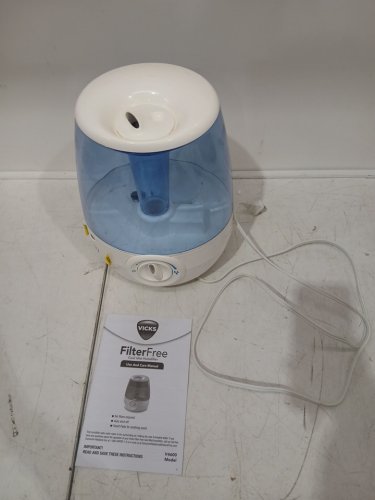 VICKS FILTER-FREE / AUTO SHUT-OFF / ULTRASONIC COOL MIST HUMIDIFIER WITH VARIABLE OUTPUT CONTROL - 4.5L - WHITE/blue (MODEL: V4600-CAN) image 3