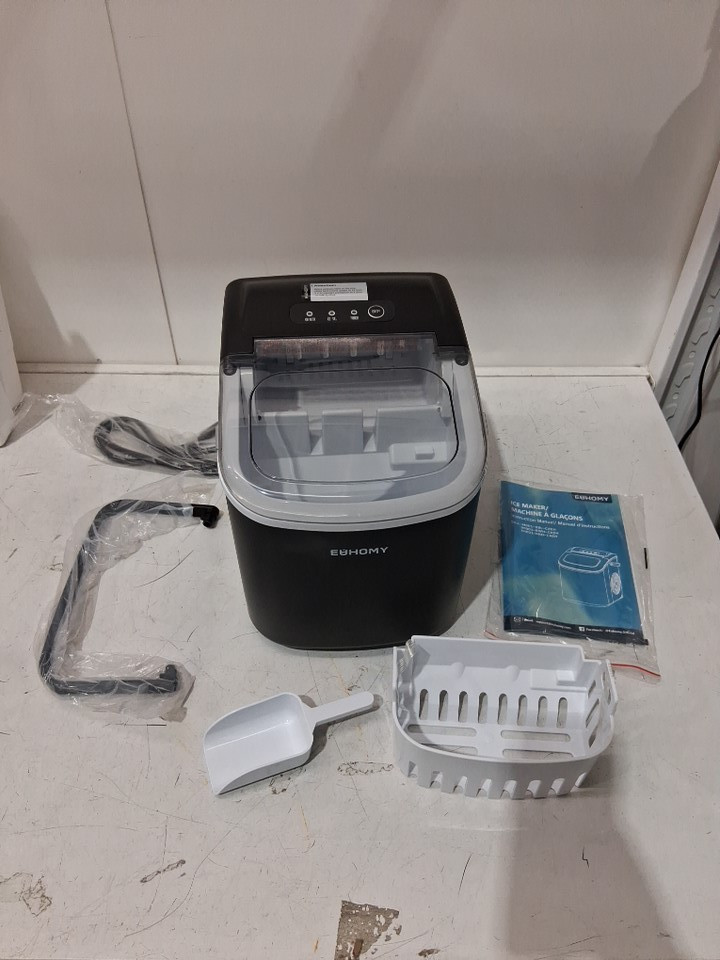 EUHOMY Countertop Ice Maker Machine - MAKES 26LB/Day - BLACK (MODEL: im-06d/IM001-Bbl-CAEH) image 4