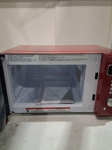 Frigidaire Retro Microwave Oven - 0.7CU.FT - 700W - RED/SILVER (Model: EMW788-merlotslv) image 6
