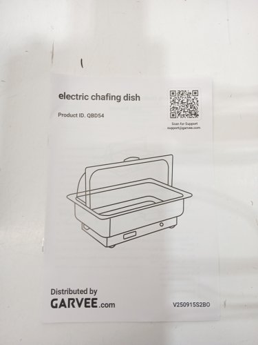 2PK Rectangular Stainless Steel Electric Buffet Chafing Dishes - 23" x 14" x 14" - 9QT - Silver  (Model: QBD54) image 7