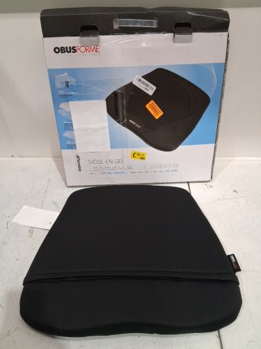 OBUSFORME CONTOURED GEL/MEMORY FOAM SEAT CUSHION - 14" X12.5" - BLACK - (MODEL: ST-GEL-01) image 4