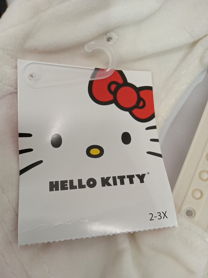 Toddler's Hello Kitty Fuzzy Baseball Cap/Hat with Ears - Size 4-6X - White (Model: HKGH0021CN) image 3