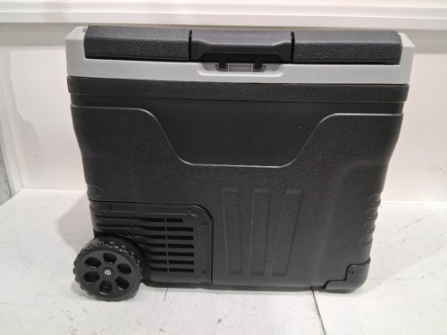 EUHOMY PORTABLE ELECTRIC COOLER AND FREEZER WITH WHEELS & 2 COMPARTMENTS - 50L - 12V DC / 110-240V AC - BLACK/GREY (MODEL: CFB-50) image 10
