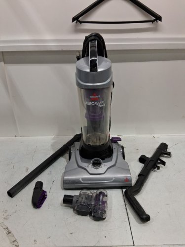 BISSELL AEROSWIFT TURBO UPRIGHT VACUUM WITH CLEANING TOOLS - PURPLE/GREY (MODEL: 1808B) image 3