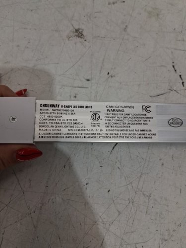 CNSUNWAY T8 LED Tube Lights, V Shape, High Output, Linkable Shop Light with On/Off Switch- 2ft 20W 2400LM, 5000K Daylight- image 3