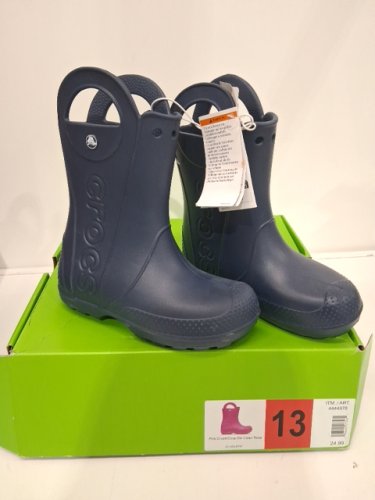 KIDS CROCS Handle It Rain Boot- SIZE j1- navy blue  (MODEL: 4444978) image 2