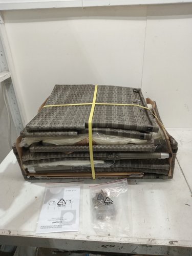 3PC DORTALA Wicker Patio Furniture Set with cushions - 25" x 24" x 33.5"/20" x 20" x 28" - mix grey (model: hw76012wh) image 4