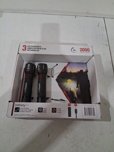 2pk Infinity X1 Rechargeable Flashlight - 2000 Lumen - black (model: 2006753) image 3