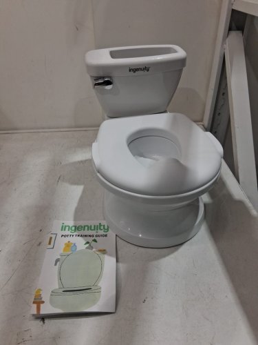 SUMMER BY INGENUITY "MY SIZE POTTY PRO" POTTY TRAINING TOILET WITH FLUSHING SOUNDS AND STORAGE - 50LBS MAX - WHITE (MODEL: 11124) image 3