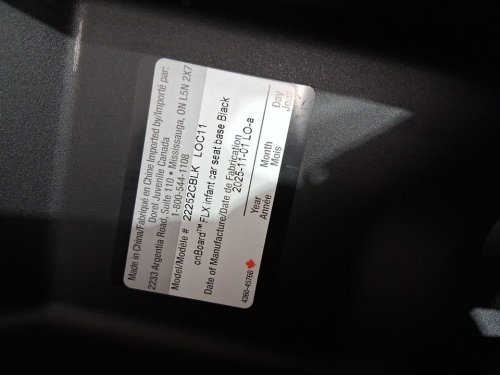 SAFETY 1ST EXTRA CAR SEAT BASE ON-BOARD 22/ LIGHT AND COMFY ELITE - BLACK (MODEL: 22252CBLK) image 3
