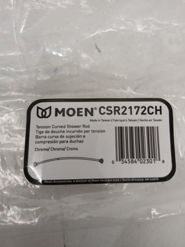MOEN ADJUSTABLE TENSION CURVED SHOWER ROD - 5FT - CHROME (MODEL: CSR2172CH) image 3