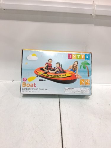 INTEX RECREATION Kids EXPLORER 200  INFLATABLE BOAT SET - 2-PERSON - 73" X 37" - ORANGE (MODEL: 58331EP) image 2