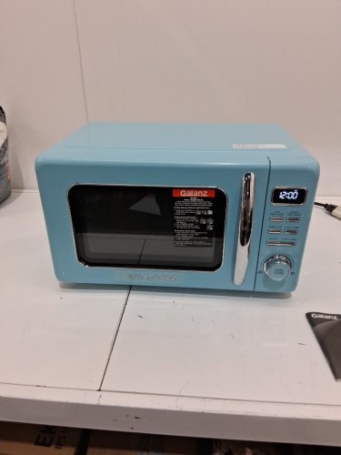 GALANZ RETRO-STYLE DIGITAL MICROWAVE OVEN - 0.7CU FT - bebop BLUE (MODEL: GLCMKZ07BER07) image 3