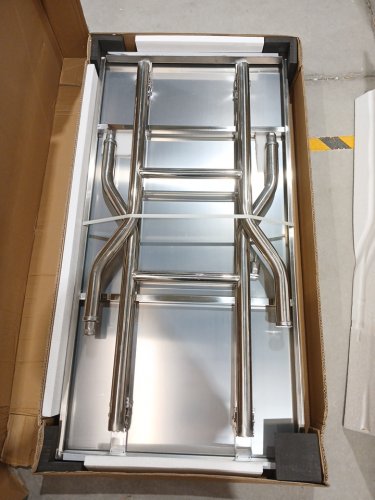 STAINLESS STEEL FOLDING COMMERCIAL PREP WORKSTATION TABLE - 48" X 24" - SILVER - (MODEL: ZDGZT122*61) image 3