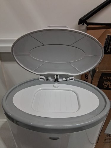 Dekor Plus step.drop.done Hands-Free Diaper Pail- white image 3