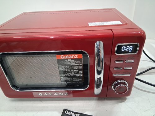 GALANZ RETRO STYLE COUNTERTOP MICROWAVE OVEN - 0.7CU.FT - red (MODEL: GLCMKZ07rdr07) image 8