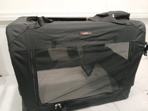 Feandrea Collapsible Portable Soft Oxford Mesh Fabric Pet Carrier with Carpet Pad, Handle and Storage Pockets - Extra Large - 32" x 23" x 23" - Black (Model: UPDC80H) image 6