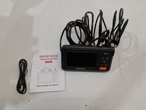 DEPSTECH DUAL LENS INDUSTRIAL ENDOSCOPE INSPECTION CAMERA - 1080P HD - 7.9MM - IP67 WATERPROOF - 4.3" LCD SCREEN - 7 LED LIGHTS - 16.5FT SEMI-RIGID CABLE - 32GB TF CARD - BLACK (MODEL: DS320) image 3
