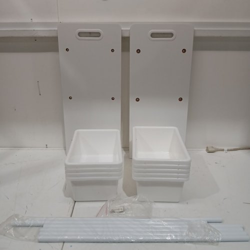 LENNOX HOME FURNITURE 3-TIER TOY STORAGE ORGANIZER WITH 9 PLASTIC BINS - WHITE (MODEL: JWTR-3006 WHITE) image 3