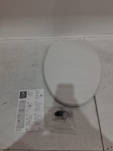 BEMIS SLOW CLOSE ELONGATED TOILET SEAT - 18.61" - WHITE (MODEL: 7300SLEC000) image 4