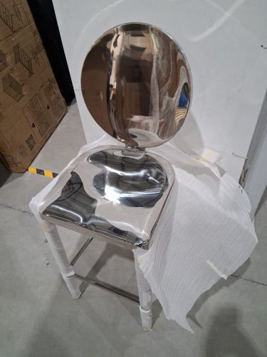 Plata Import Kong Stainless Steel Armless Counter Stool - chrome (MODEL: KONGARM-Z) image 5