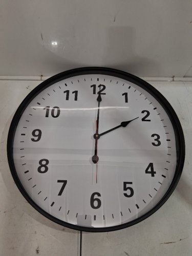 LEIKE Metal Indoor Outdoor Wall Clock  - 24" - BLACK/WHITE image 2
