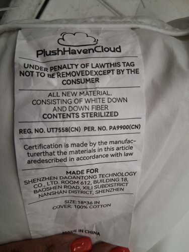 PlushHavenCloud White Goose Down Luxury Hotel Pillow - 18" x 36" - white image 3